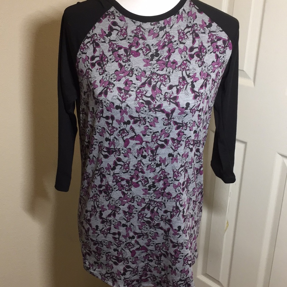 Lularoe Disney Randy Small Minnie Mouse LS Shirt